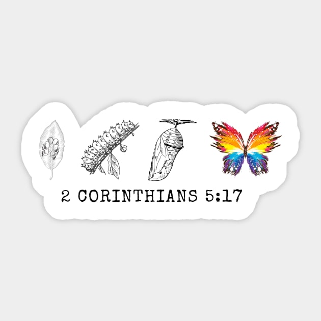 2 Corinthians 5:17 Sticker by TeeTrafik